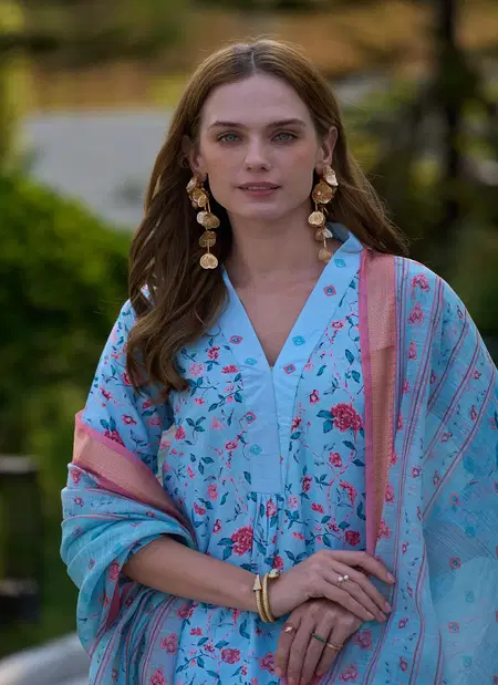 Tew Vatican With Floral Print Kurti With Bottom Dupatta Wholesale Online